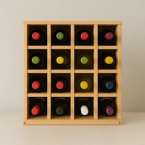 Countertop Wine Rack Maximizes Compact Storage