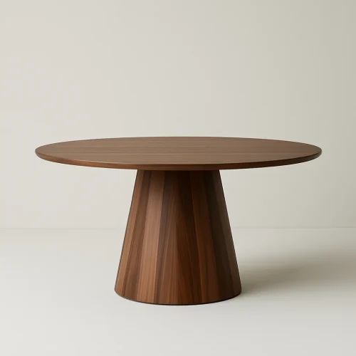 Sculptural Round Dining Table Commands Attention