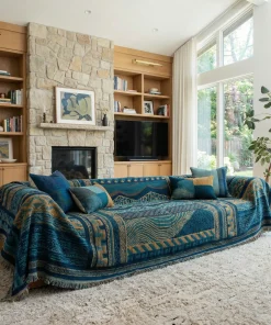 Decorative Motif Sofa Blanket Cover For Living Room