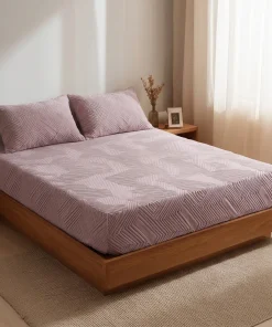 Quilted Mattress Cover Lavender Purple